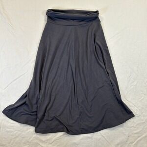 Alpine Design Womens Gray A-Line Flare Skirt Large Fold Over Waist 945S10W06